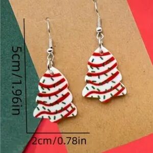 Little Debbie Christmas Tree Earrings